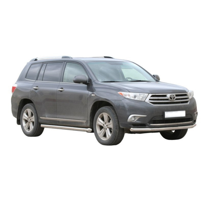 Защита порогов «Труба» (d63,5) для Toyota Highlander (2010-2014) купить в интернет-магазине tuning63