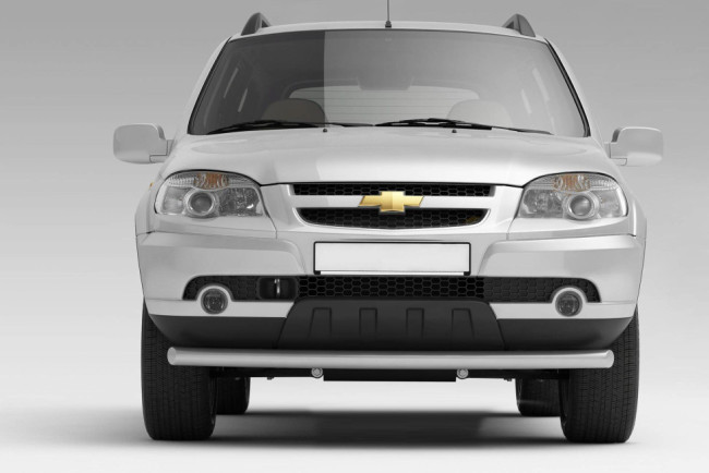 Защита переднего бампера одинарная Ø63мм ИСКРА (ППК) для ВАЗ 2123 "Chevrolet Niva" (2009-н.в.) купить в интернет-магазине tuning63