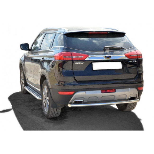 Защита заднего бампера «Труба» (d51) для Geely Atlas (2016-н.в.) купить в интернет-магазине tuning63