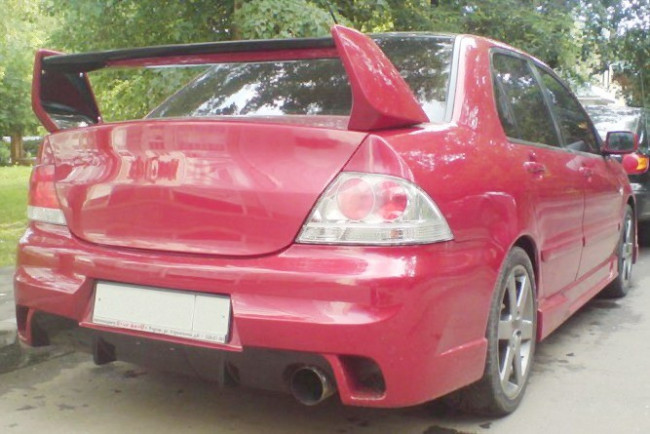 Спойлер в стиле "EVO" Mitsubishi Lancer IX var№1 высокий купить в интернет-магазине tuning63