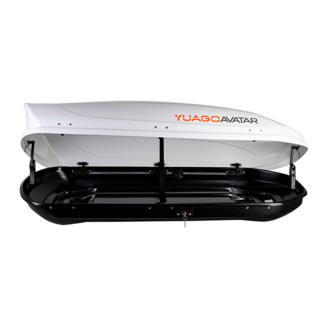 Автобокс YUAGO Avatar (тиснение) (EuroLock) двусторонний, белый, 460л купить в интернет-магазине tuning63
