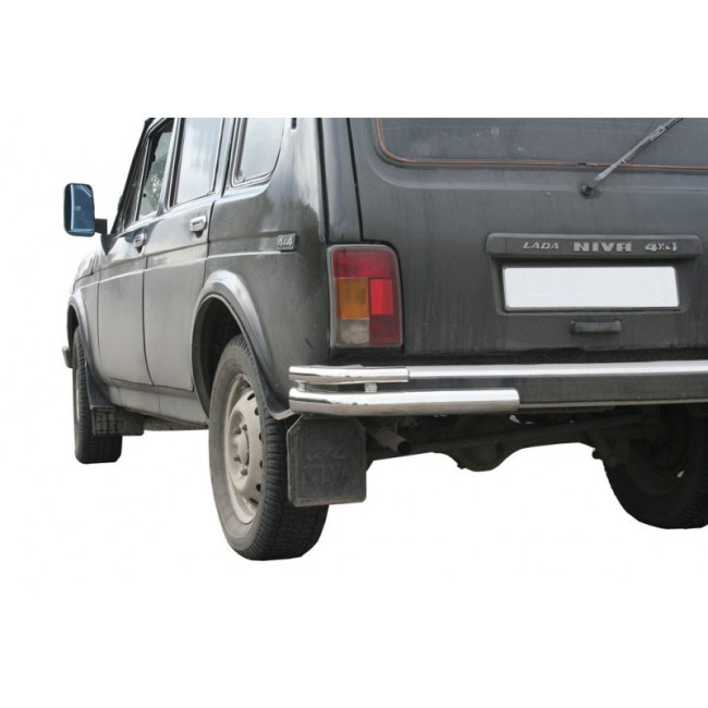 Защита заднего бампера угловая «Уголки двойные» ВАЗ 21214, 2131 "LADA 4х4" купить в интернет-магазине tuning63