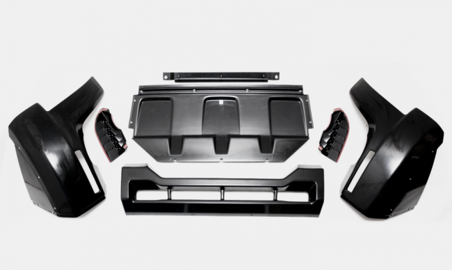 Накладка переднего бампера "Broomer Design" Mitsubishi Pajero 4 (Без ДХЛ) купить в интернет-магазине tuning63