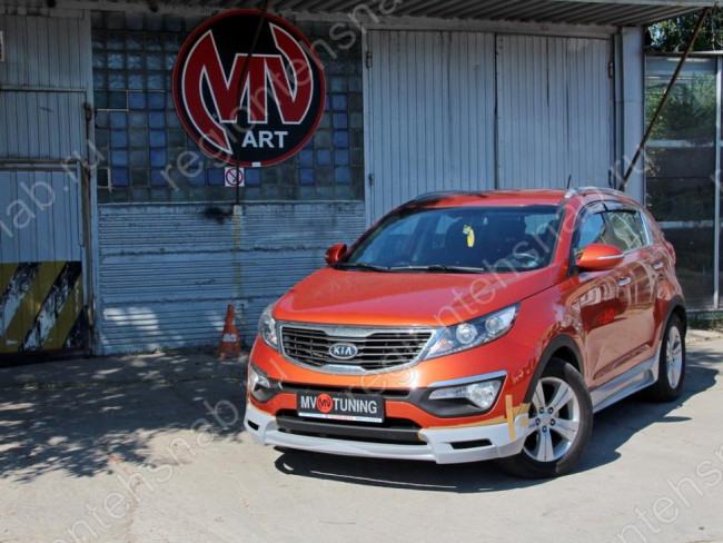 Накладка переднего бампера "JSW Style" KIA Sportage (3rd) (2010-2016 г.в.) купить в интернет-магазине tuning63