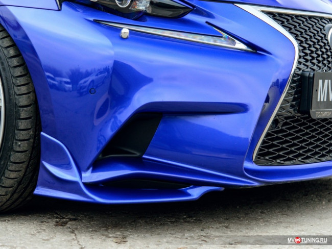 Накладки (клыки) на передний бампер "F-Sport" Lexus IS 3 (2013-2016 г.в.) купить в интернет-магазине tuning63