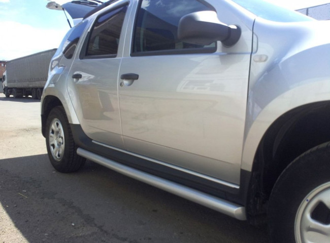 Защита порогов вогнутая Ø63мм ИСКРА (ППК) RENAULT Duster 2012-2020/ NISSAN Terrano 2014- н.в. купить в интернет-магазине tuning63