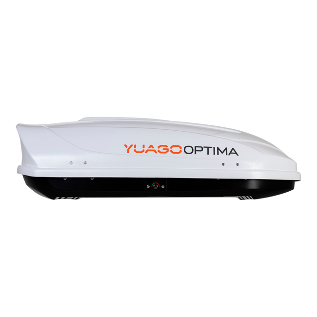 Автобокс YUAGO OPTIMA (тиснение) (EuroLock), белый, 390л купить в интернет-магазине tuning63