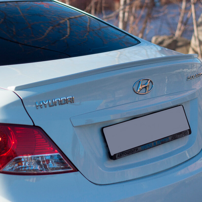 Спойлер на кромку багажника "Узкий" для Hyundai Solaris (2011-2017) купить в интернет-магазине tuning63