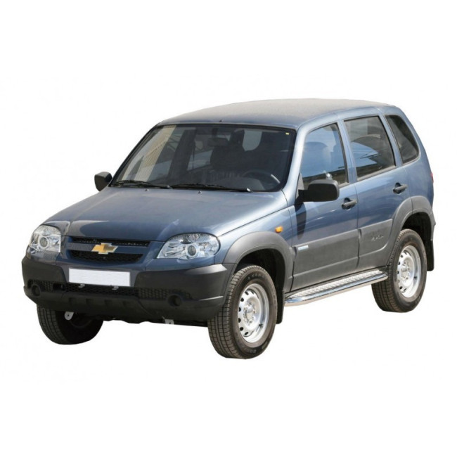 Защита порогов с алюминиевым листом для ВАЗ 2123 "Chevrolet Niva" RS, LADA Niva Travel купить в интернет-магазине tuning63