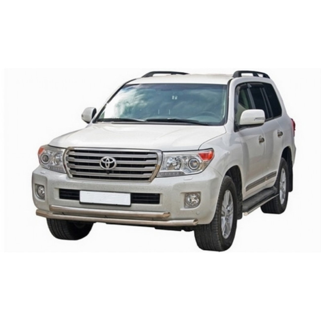 Защита переднего бампера «Труба двойная» (d63,5) для Toyota Land Cruiser 200 рестайлинг, (2012-2015) купить в интернет-магазине tuning63