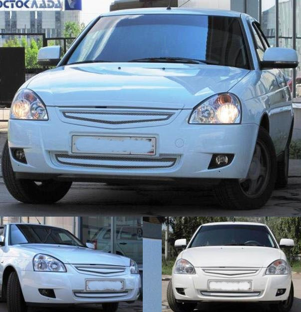 Решетка радиатора "SE-КМ-сетка с вставкой" ВАЗ 2170, 2171, 2172 "LADA Priora" комплектация "SE" (2017) купить в интернет-магазине tuning63