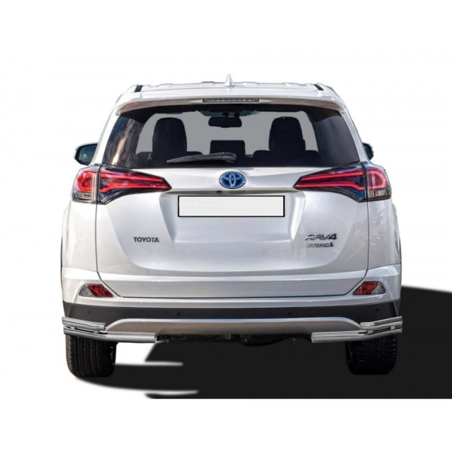 Защита заднего бампера «Уголки двойные» (d51/40) для Toyota RAV4 рестайлинг, (2015-н.в.) купить в интернет-магазине tuning63