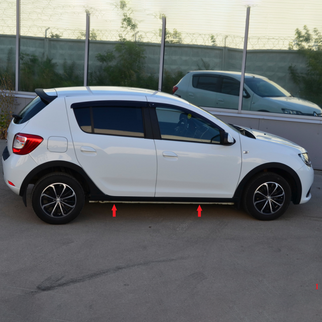 Накладки на пороги "KART RS NEW" для Renault Sandero NEW купить в интернет-магазине tuning63