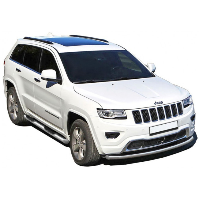 Защита порогов «Труба с проступью» (d76) для Jeep Grand Cherokee (2013-2018) купить в интернет-магазине tuning63
