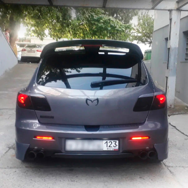 Накладки задних фонарей (4 части) для Mazda 3 хэтчбэк (2003-2009) купить в интернет-магазине tuning63