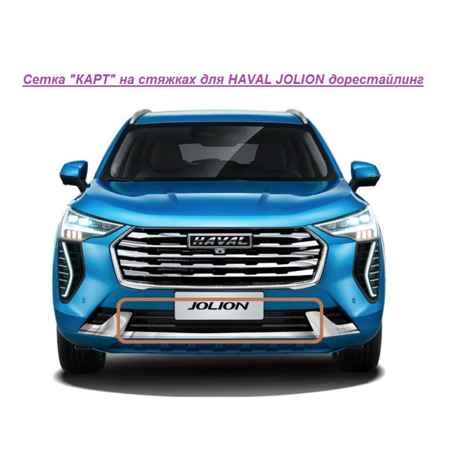 Мелкоячеистая сетка "КАРТ" на стяжках для HAVAL JOLION дорестайлинг купить в интернет-магазине tuning63