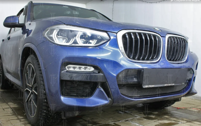 Защита радиатора "PREMIUM" BMW X3 III (2017-н.в.) низ, чёрная купить в интернет-магазине tuning63