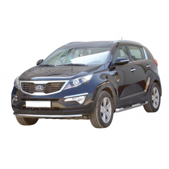 Защита порогов «Труба с проступью» (d76) для Kia Sportage (2010-2015) купить в интернет-магазине tuning63