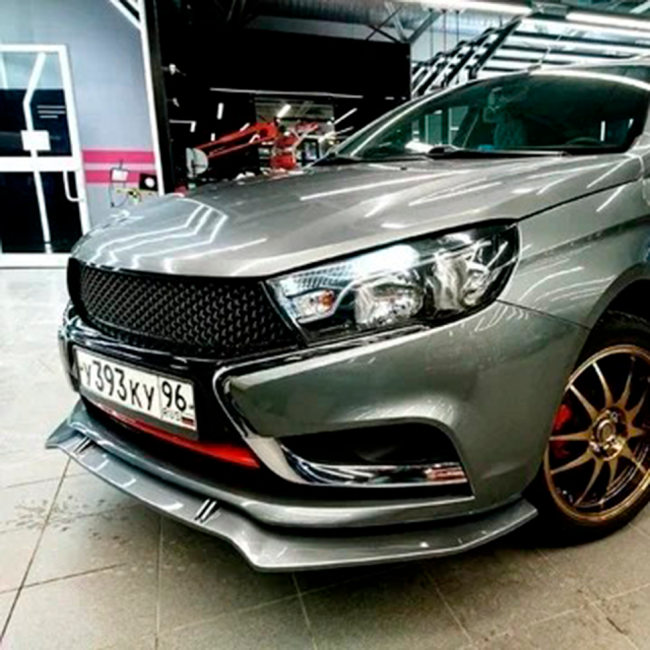 Сплиттер "VTS" (цельный, шагрень) для LADA Vesta, Vesta SW (2015-н.в.) купить в интернет-магазине tuning63