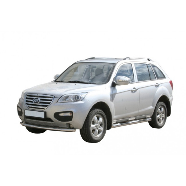 Защита порогов «Труба с проступью» (d76) для Lifan X60 (2012-2015) купить в интернет-магазине tuning63