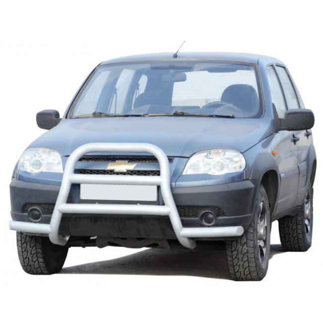 Кенгурин с двумя перемычками «Высокий с усами» ВАЗ 2123 "Chevrolet Niva" RS купить в интернет-магазине tuning63