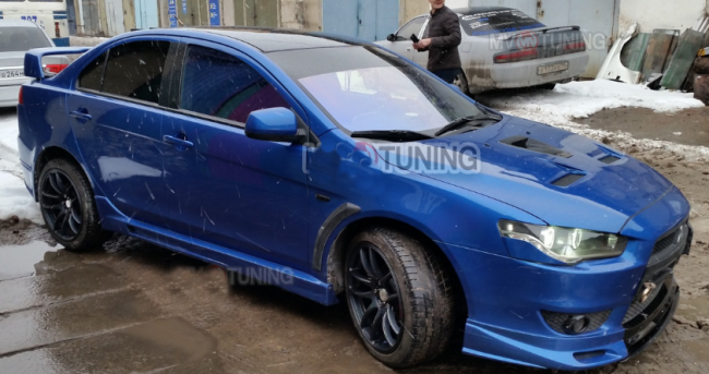 Накладки на пороги "RPM" Mitsubishi Lancer X (2007-2016) купить в интернет-магазине tuning63