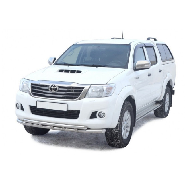 Защита переднего бампера «Труба двойная» )d63,5) для Toyota Hilux pickup (2011-2015) купить в интернет-магазине tuning63