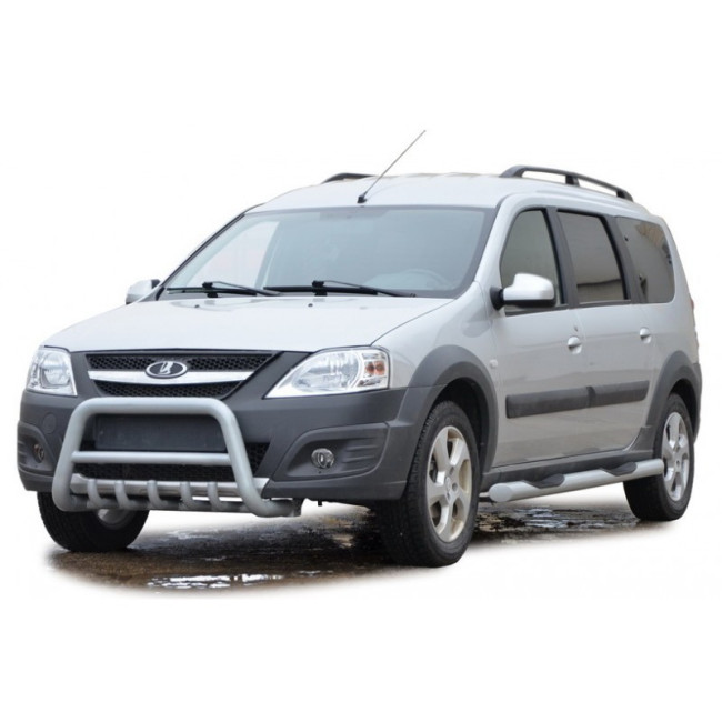 Кенгурин с дополнительной защитой двигателя (d63) для  LADA Largus, LADA Largus Cross купить в интернет-магазине tuning63