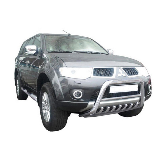 Защита порогов «Труба с проступью» (d76) для Mitsubishi Pajero Sport (2008-2016) купить в интернет-магазине tuning63