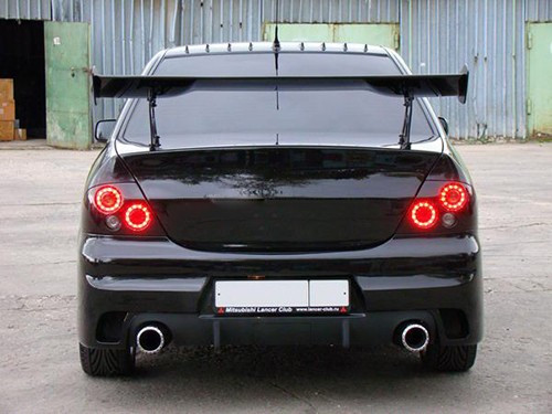 Бампер задний в стиле "INGS Extreem" Mitsubishi Lancer IX под двойной выхлоп купить в интернет-магазине tuning63