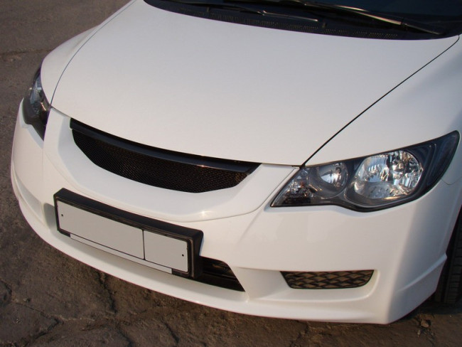 Решетка радиатора "Mugen Style" Honda Civic 4d (сетка в комплекте) (2009-2012 г.в.) купить в интернет-магазине tuning63
