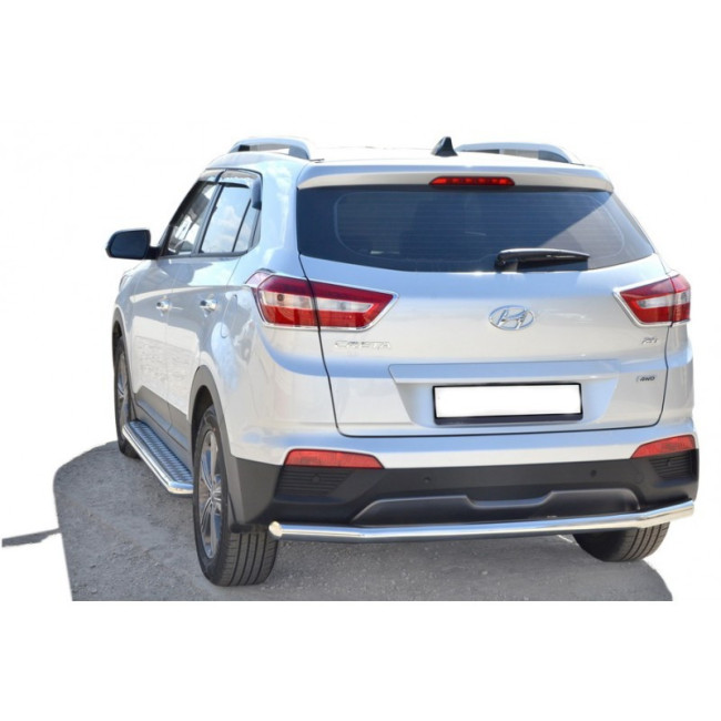 Защита порогов с алюминиевым листом (d63,5) для Hyundai Creta (2016-н.в.) купить в интернет-магазине tuning63