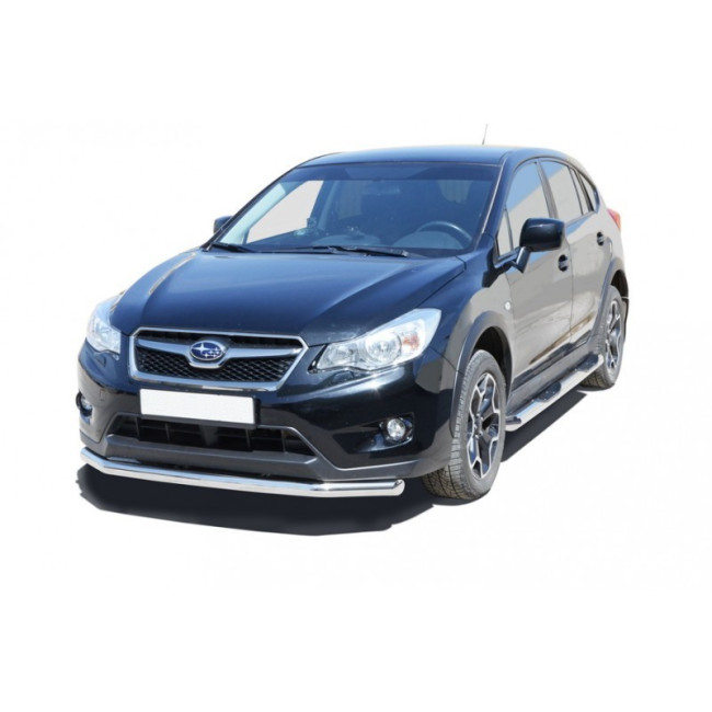 Защита порогов «Труба с проступью» (d76) для Subaru XV (2011-2016) купить в интернет-магазине tuning63
