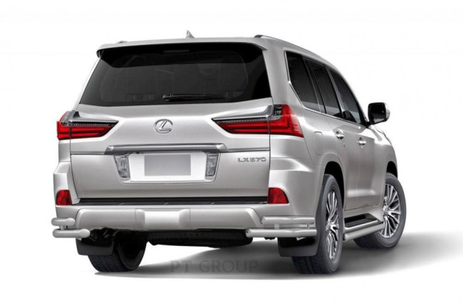 Защита заднего бампера двойная угловая 63/51 мм (НПС) LEXUS 450D (2015-2019 г.в.) купить в интернет-магазине tuning63 Защита заднего бампера двойная угловая 63/51 мм (НПС) LEXUS 450D (2015-2019 г.в.) купить в интернет-магазине tuning63