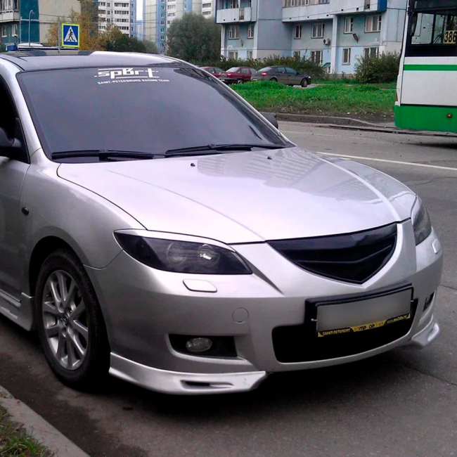 Накладки на фары (реснички) Короткие Mazda 3, седан (2003-2009) купить в интернет-магазине tuning63