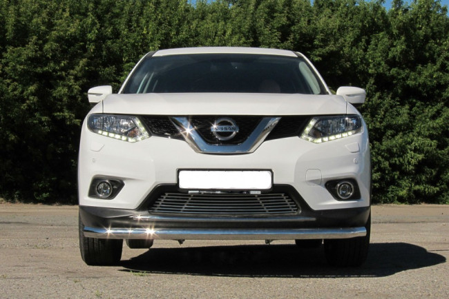 Накладка на решетку бампера (Без парктроника) Ø10мм (НПС) NISSAN X-Trail 2015- купить в интернет-магазине tuning63