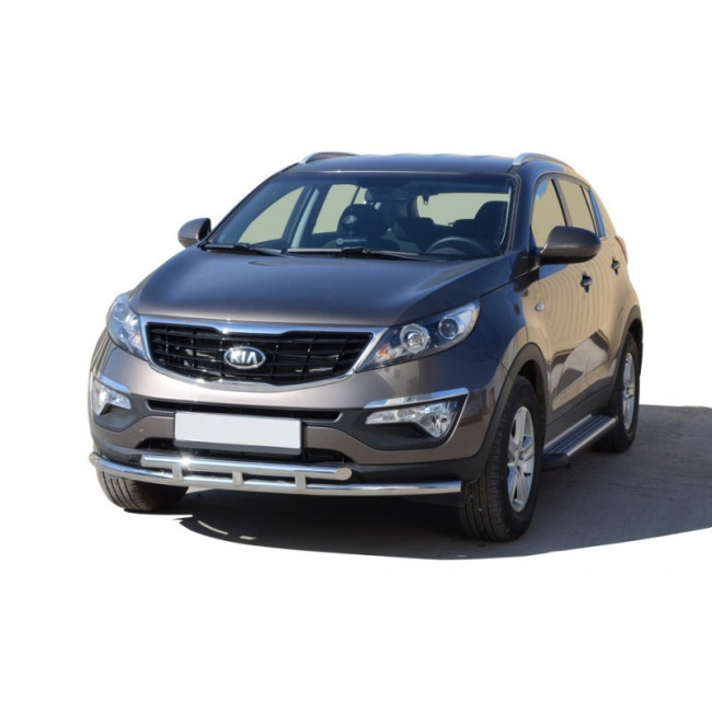 Защита переднего бампера «Труба двойная» (d51) для KIA Sportage (2010-2015) купить в интернет-магазине tuning63
