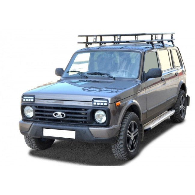 Защита порогов «Бумер» алюминиевая с резинкой ВАЗ 2131 "LADA 4х4" купить в интернет-магазине tuning63