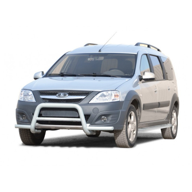 Защита порогов с алюминиевым листом (d63,5) для LADA Largus Cross купить в интернет-магазине tuning63
