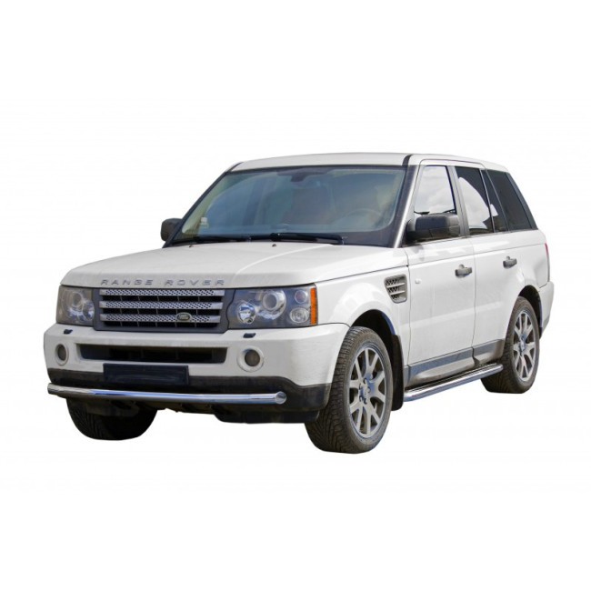Защита порогов с алюминиевым листом (d63,5) для Land Range Rover (2005-2009) купить в интернет-магазине tuning63