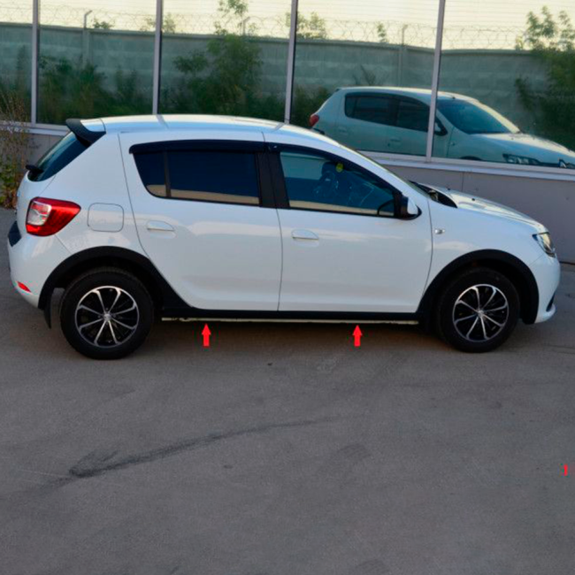 Комплект накладок на арки + накладки на пороги "KART RS NEW" для Renault Sandero купить в интернет-магазине tuning63