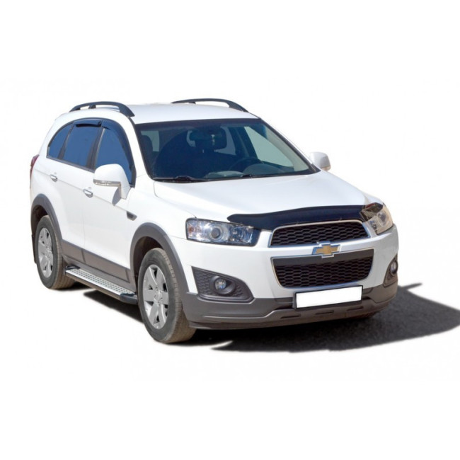 Защита порогов «БУМЕР» алюминиевая с резинкой для Chevrolet Captiva (2011-н.в.) купить в интернет-магазине tuning63