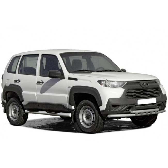 Защита переднего бампера «Труба двойная» (d51/d51) LADA Niva Travel купить в интернет-магазине tuning63