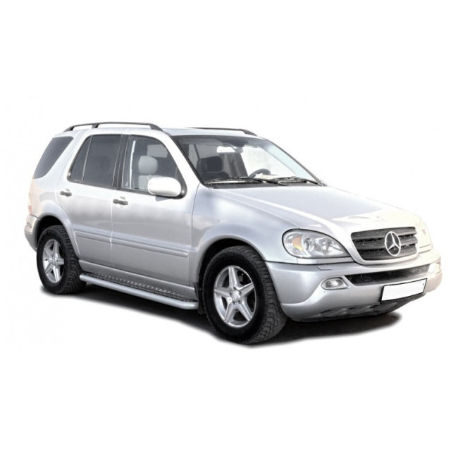 Защита порогов с алюминиевым листом (d63,5) для Mercedes-Benz ML 320/350 (2001-2005) купить в интернет-магазине tuning63