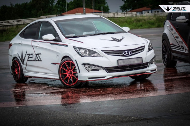 Накладки на пороги "ZEUS" Hyundai Solaris 2015-н.в. Рестайлинг купить в интернет-магазине tuning63