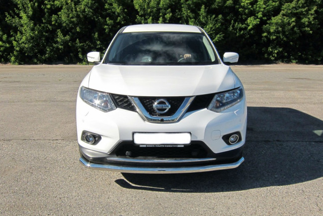 Защита переднего бампера одинарная 63 мм (НПС) Nissan X-Trail (2015-н.в.) купить в интернет-магазине tuning63