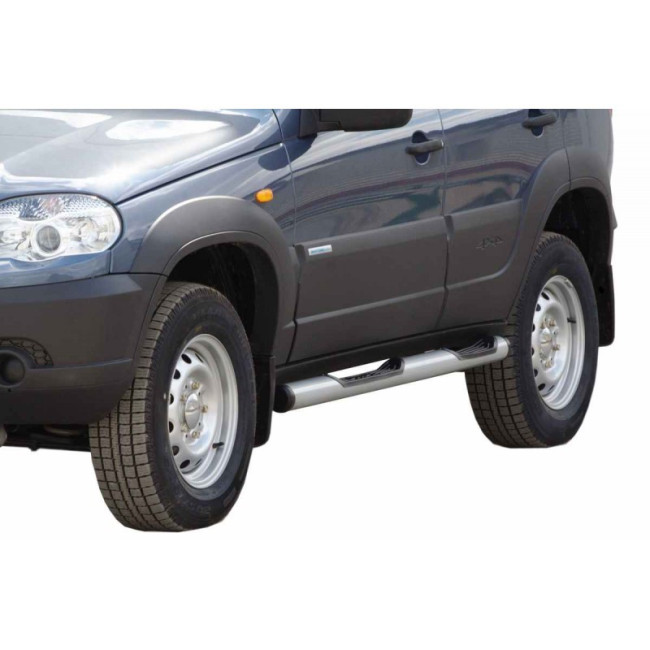 Защита порогов «Труба с проступью» металлическая заглушка ВАЗ 2123 "Chevrolet Niva" RS купить в интернет-магазине tuning63