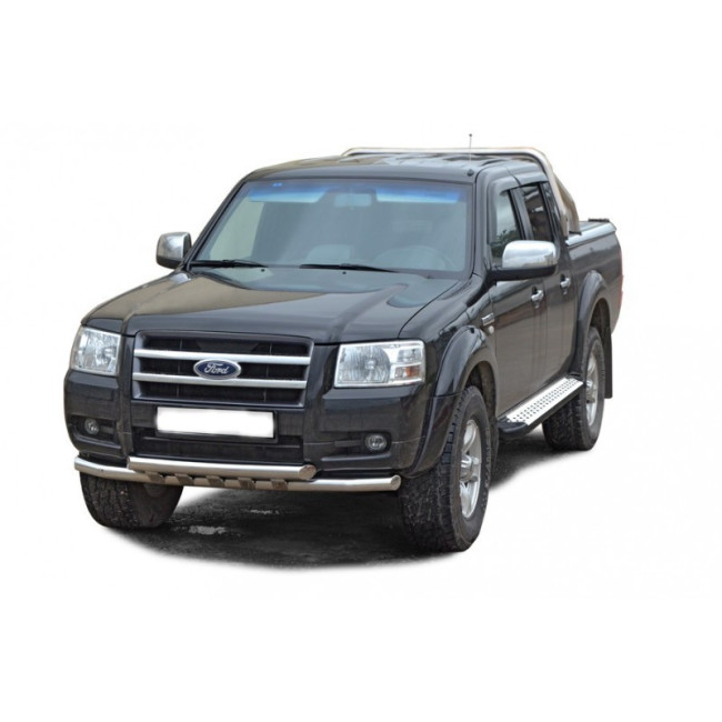 Защита переднего бампера «Труба двойная» (d63,5) для Ford Ranger (2006-2010) купить в интернет-магазине tuning63