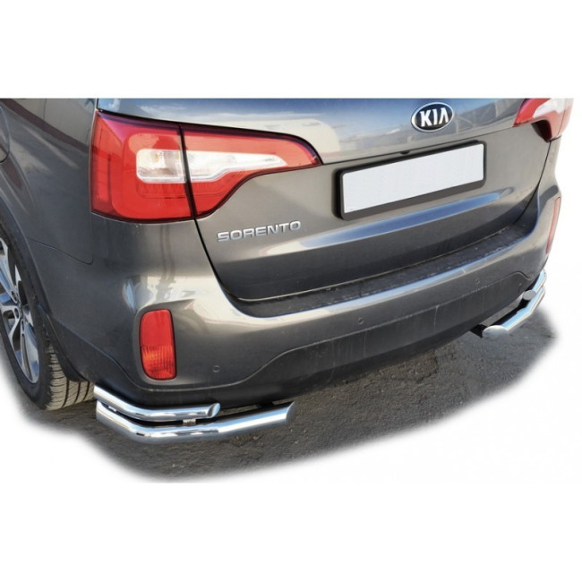 Защита заднего бампера «Уголки» (d63,5) для Kia Sorento (2012-2015) купить в интернет-магазине tuning63