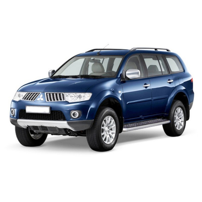 Защита порогов с алюминиевым листом (d63,5) для Mitsubishi Pajero Sport (2013-2015) купить в интернет-магазине tuning63